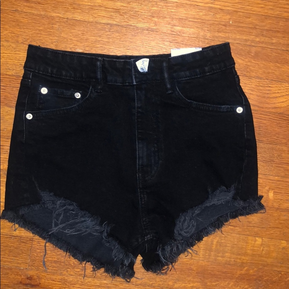Zara Black Denim Shorts